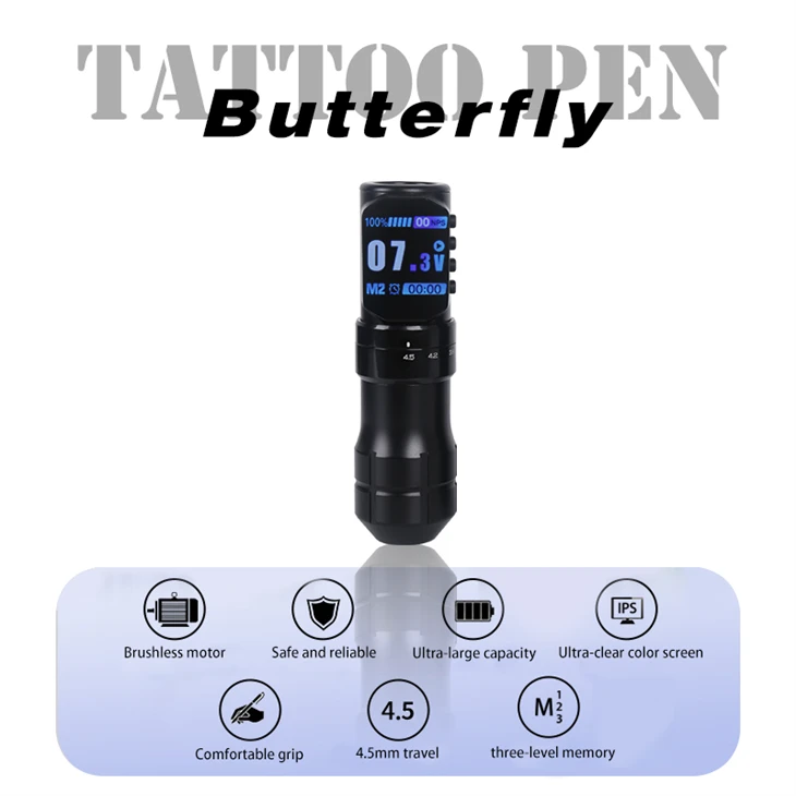 Cordless Tattoo Gun With 2000mAh Japan Metal Motor Long Battery Life factory