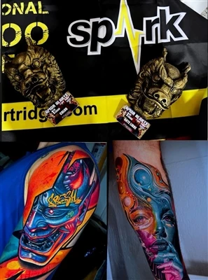 Художник SPARK @anfitriontattoo одержал двойную победу на выставке Expo Tatto...