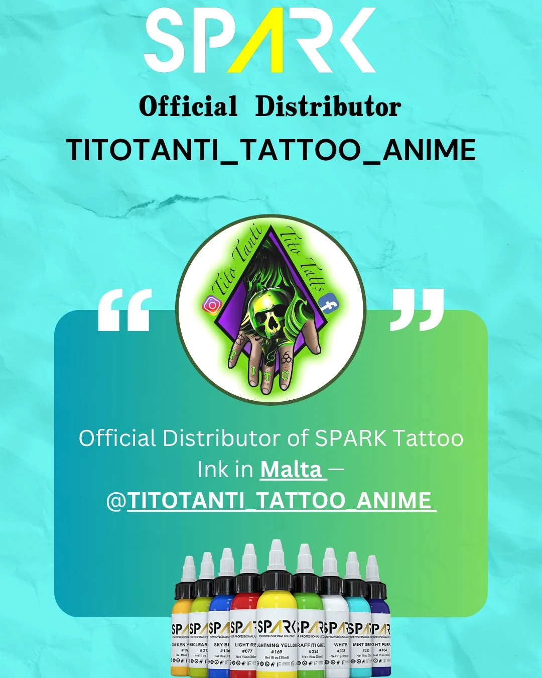 Were excited to announce- SPARK is officially teaming up with titotantitattooanime as our Were excited to announce- SPARK is officially teaming up with titotantitattooanime as our