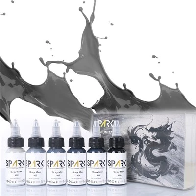 Профессиональные органические чернила премиум-класса 30 мл (1 унция) на бутылку серого цвета для татуировки и боди-арта
