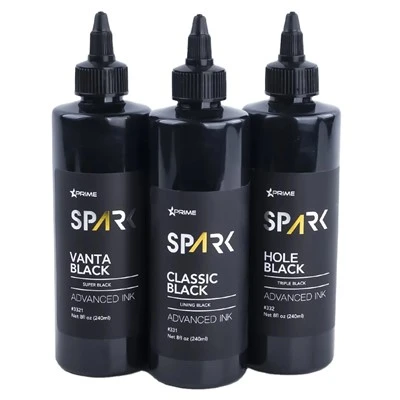 Spark Высококачественная модель Deep Black Tattoo Ink 3 Classic Black/Hole Black/Vanta Black Permentent Tattooing