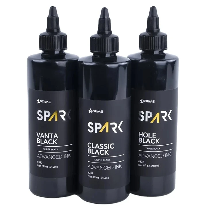 Spark Высококачественная модель Deep Black Tattoo Ink 3 Classic Black/Hole Black/Vanta Black Permentent Tattooing