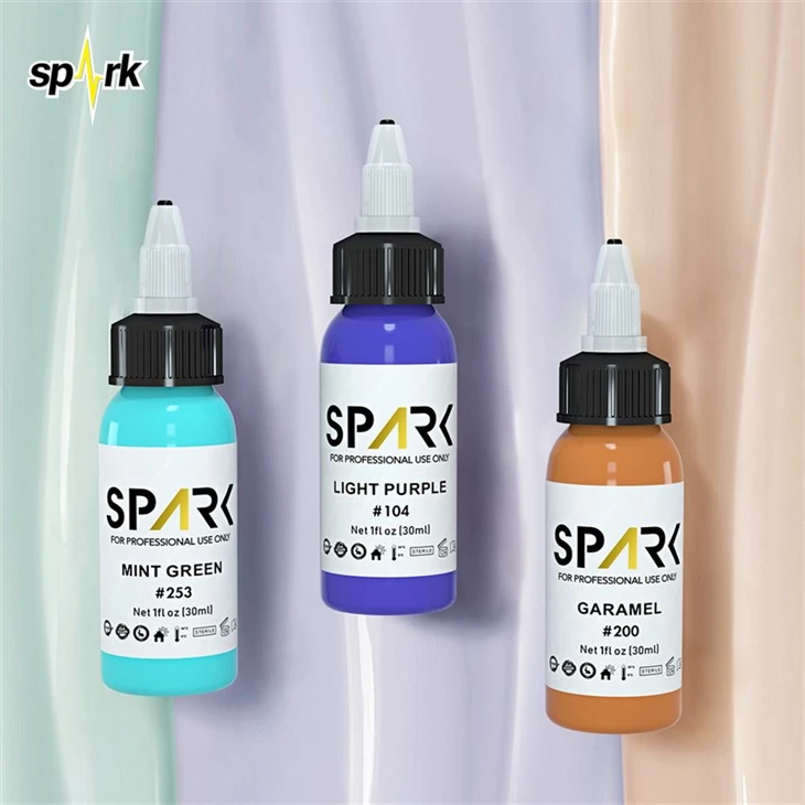 Бессвинцовые чернила для татуировки Spark Набор чернил для татуировки Профессиональный дисплей с чернилами для татуировки