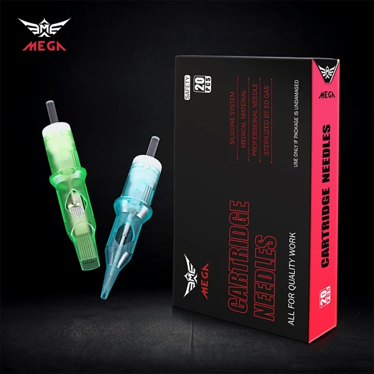 Картриджи с безопасными иглами для татуировки Mega Sterilization