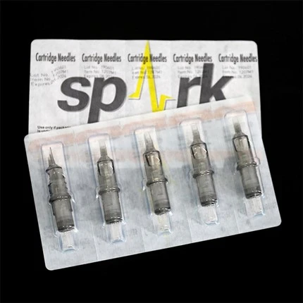Игольчатые картриджи для татуировки Spark Greywash 0, изогнутая большая бутыль, 35 мм