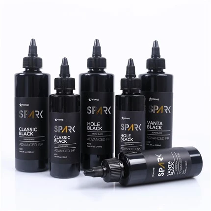 Чернила для татуировки серии Vanta Black Spark Super Black, 8 унций, набор чернил для татуировки