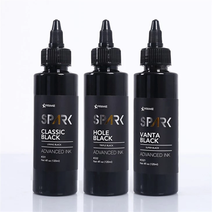 Чернила Vanta Black 4 унции Super Black Ink Series Spark Tattoo Ink Набор профессиональных чернил для татуировки