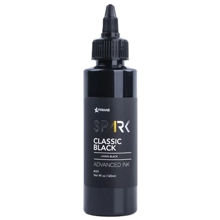 Чернила для татуировки Real Dark Gloss Black 8 OZ Triple Black Ink Series Spark Tattoo Ink Чернила для татуировки Black Light